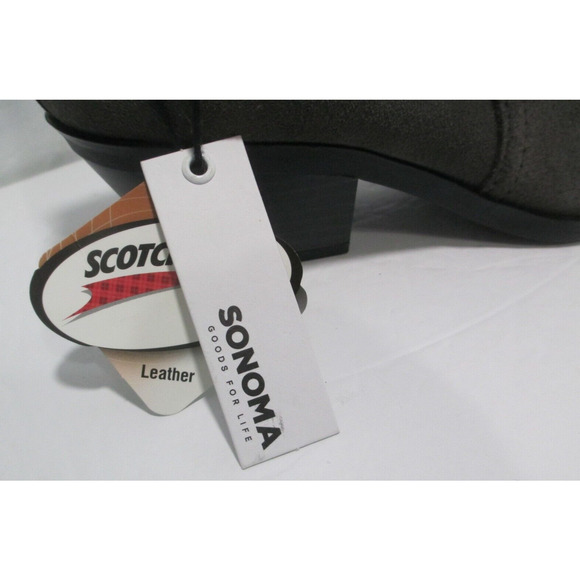 NEW Sonoma Giana Gray Leather Ankle Boots Womens 7.5M - Picture 7 of 13